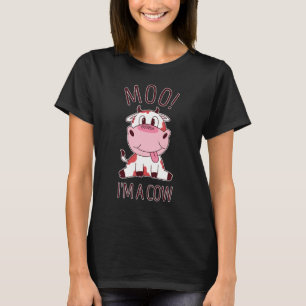 Camiseta Moo, sou uma fantasia humana de vaca