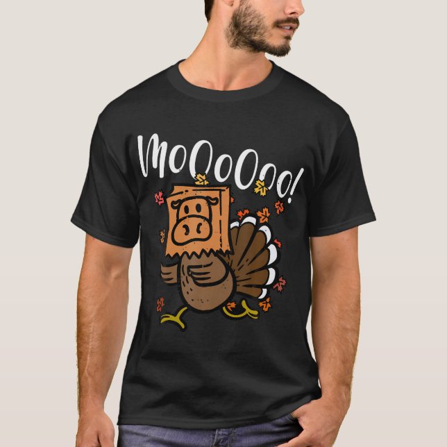 Camiseta Moo Turco Sou Uma Vaca Falso Engraçada Ação De Gra (Frente)
