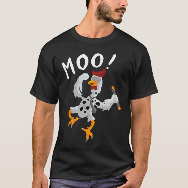 Camiseta MOO  Vaca Frango Galo (Frente)