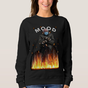 Camiseta Mood Engraçado Bernie Sanders Mittens Flames Meme