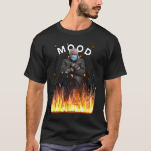 Camiseta Mood Engraçado Bernie Sanders Mittens Flames Meme