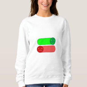 Camiseta Mood Switch Hoodie / Sweatshirt de mulheres Emoji