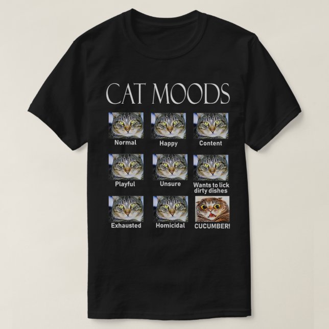 Camiseta Moods de Cat (Frente do Design)