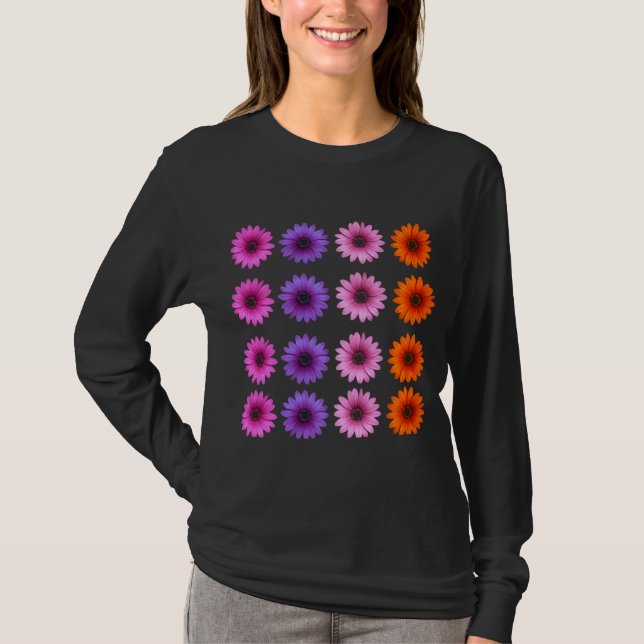 Camiseta Moody Modern Winter Botanical Christmas Purple S (Frente)