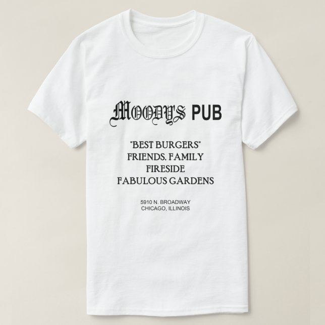 CAMISETA MOODY'S PUB, CHICAGO, IL (Frente do Design)