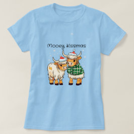 Camiseta Mooey Kissmas Highland Cows Shirt