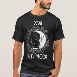 Camiseta Moon Crescente Tarot E Jérsey Gráfico De Gato Pr