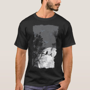 Camiseta Moon Crow Gloomy Forest Figurume Incrível Hallo