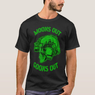 Camiseta MOON ESTÁ FORA DO Hélice do Crânio NVGs Militares