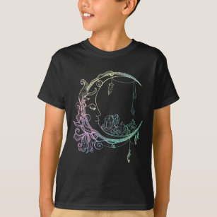 Camiseta Moon Gótico Gótica do Crescente Wicca
