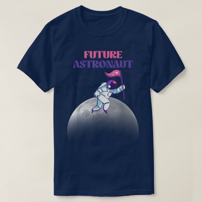 Camiseta Moon Landing Junior Astronaut Outer Space Future A (Frente do Design)