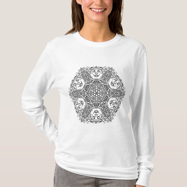 Camiseta Moon Maidens Mandala Long Sleeve (Frente)