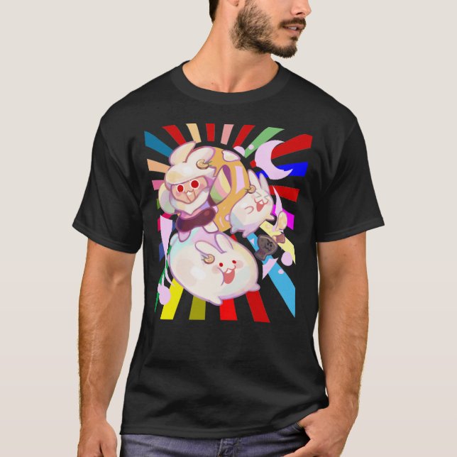 Camiseta moon rabbit cookie run kingdom almond For strawber (Frente)