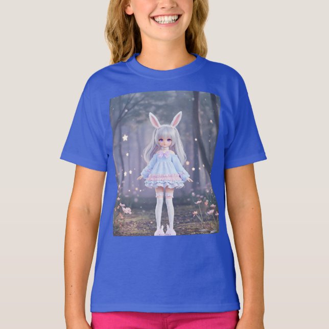 Camiseta Moon Rabbit Kawaii Doll (Frente)