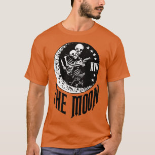 Camiseta Moon Tarot Card Skeleton Casal Outlaw Gótica Astr