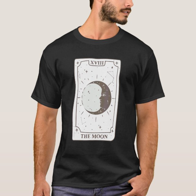 Camiseta Moon Tarot Cartão De Tarô De Lua Desviante (Frente)