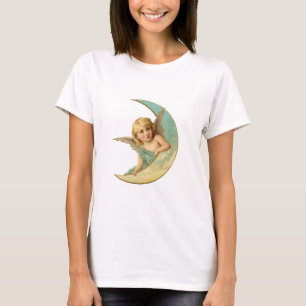 Camiseta Moonbeam - anjo e colagem da lua