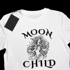 Camiseta MoonChild Floral Coroa Divina Feminina