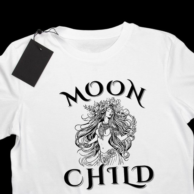 Camiseta MoonChild Floral Coroa Divina Feminina (Criador carregado)