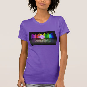Camiseta MoonDreams Music Equalizer Purple Fine Jersey Tee