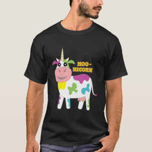 Camiseta Moonicorn Funny Cow Unicorn Heifer Farmer Fazenda 