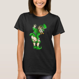 Camiseta Mooning Leprechaun Dia de São Patrício Boys Men