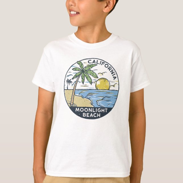 Camiseta Moonlight Beach San Diego California Vintage (Frente)