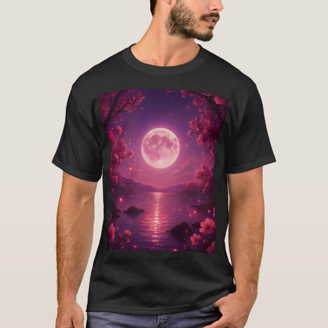 Camiseta Moonlit Cherry Blossom Serenity (Frente)