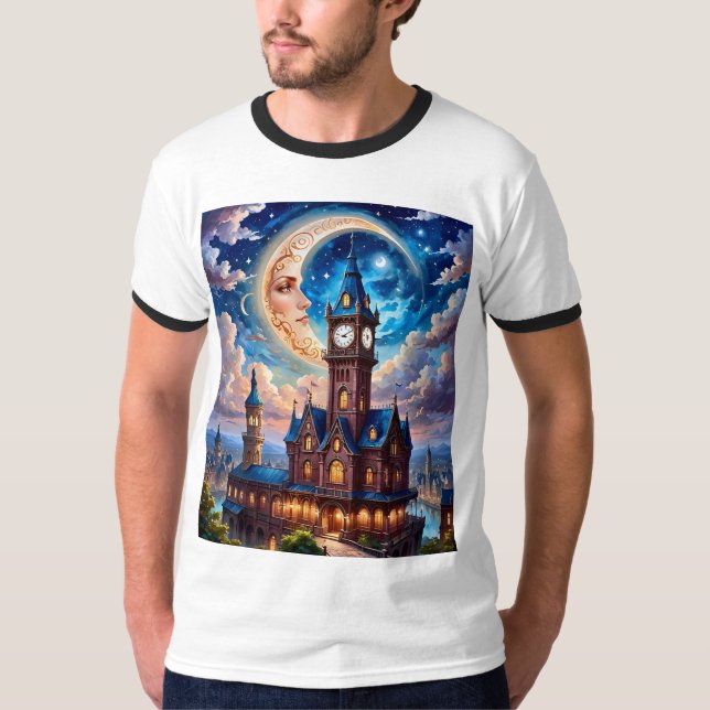 Camiseta Moonlit Dream Castle Fantasy T Shirt (Frente)
