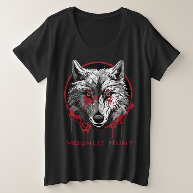 Camiseta Moonlit Hunt (Frente do Design)