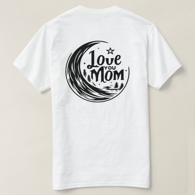 Camiseta Moonlit Mãe Love (Verso do Design)