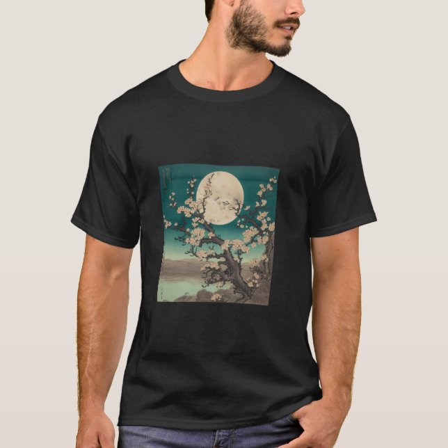 Camiseta Moonlit Sakura Noite Pacífica (Frente)