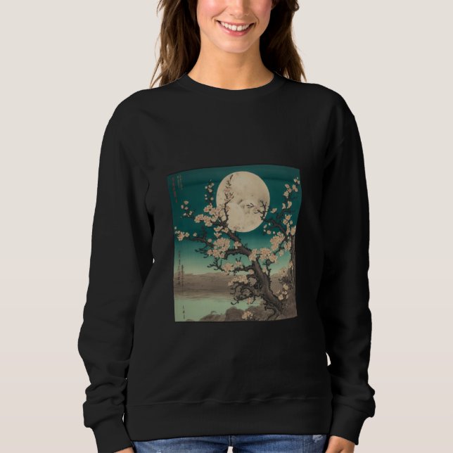Camiseta Moonlit Sakura Noite Pacífica (Frente)