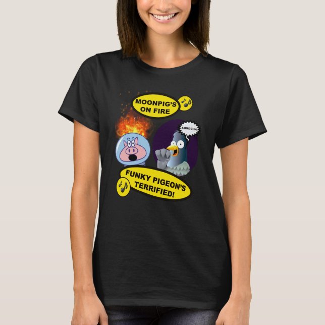 Camiseta Moonpig's on Fire Funky Pigeon's Terrified Amusing (Frente)
