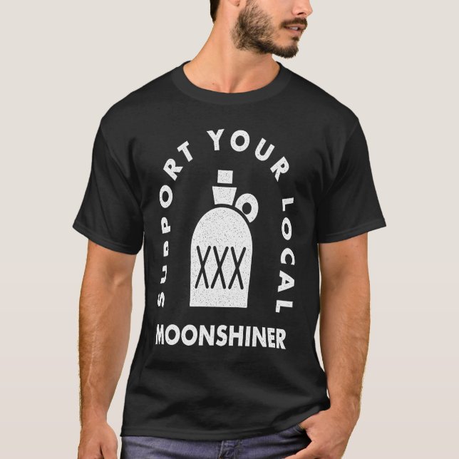 Camiseta Moonshine para bebedores locais (Frente)