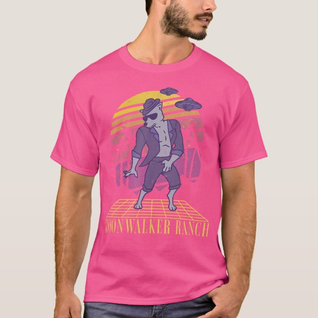 Camiseta Moonwalker Ranker Werewolf Dancing Retro Sunset Uf (Frente)
