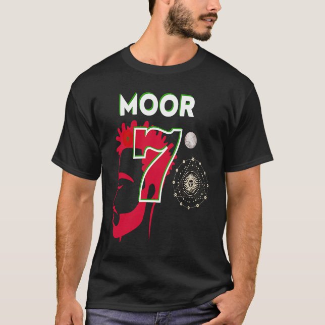 Camiseta Moor Allah 7 Moud Moore Flag Marroquino (Frente)