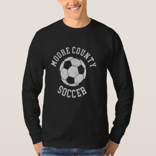 Camiseta Moore County Soccer Retro aflora a Vintage dos ano