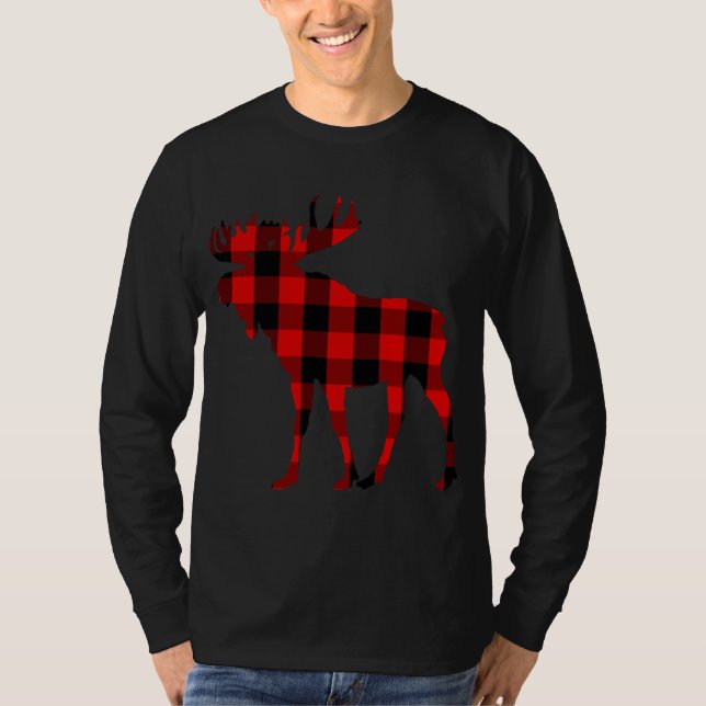 Camiseta Moose Buffalo Red Xadrez (Frente)