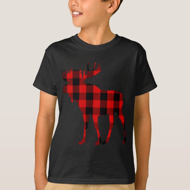 Camiseta Moose Buffalo Red Xadrez (Frente)