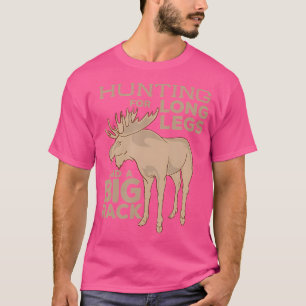 Camiseta Moose Caçando Grande Caça De Touro De Rack