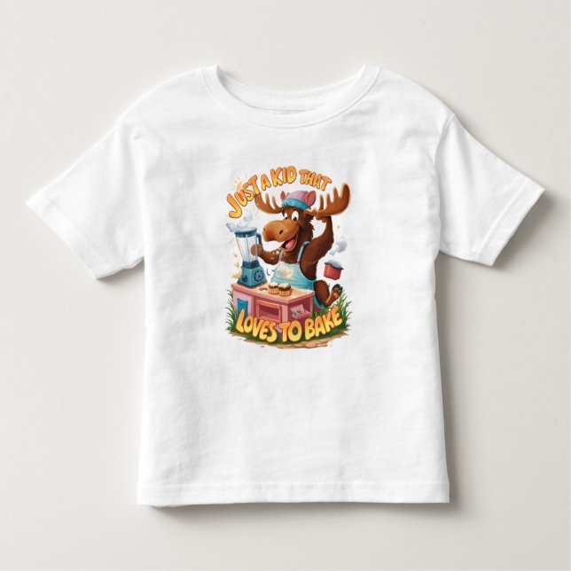 Camiseta Moose Chef Cozinhar uma tempestade (Frente)
