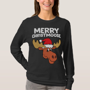 Camiseta Moose Christmas Hat Moose Feliz Christmoose Feliz