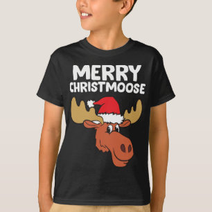 Camiseta Moose Christmas Hat Moose Feliz Christmoose Feliz