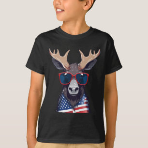 Camiseta Moose com Patriótica Independência Americana de Ba
