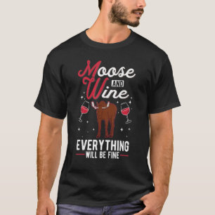 Camiseta Moose E Vinho Escandinávia Moose Antler Moose