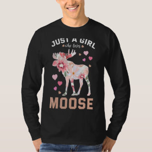 Camiseta Moose Elk Deer Flower Floral