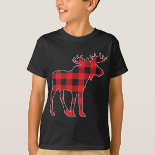 Camiseta Moose Elk Xadrez Buffalo Check Pajama Lumberjack C