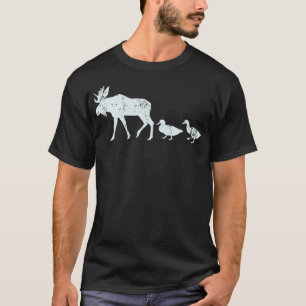 Camiseta Moose Engraçada e Pato ao ar livre caçando camis