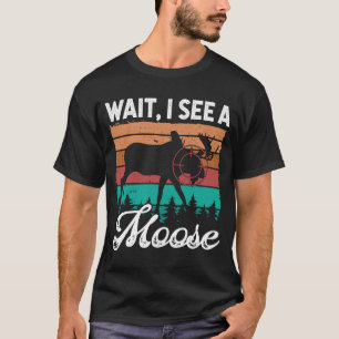Camiseta Moose Hunter Vintage Espere eu vejo um Moso Retro 